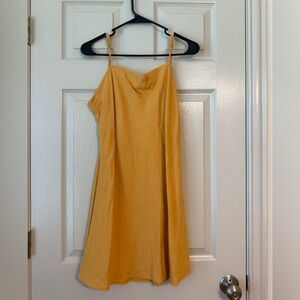 NWOT Abercrombie and Fitch Yellow Cowl Neck Dress